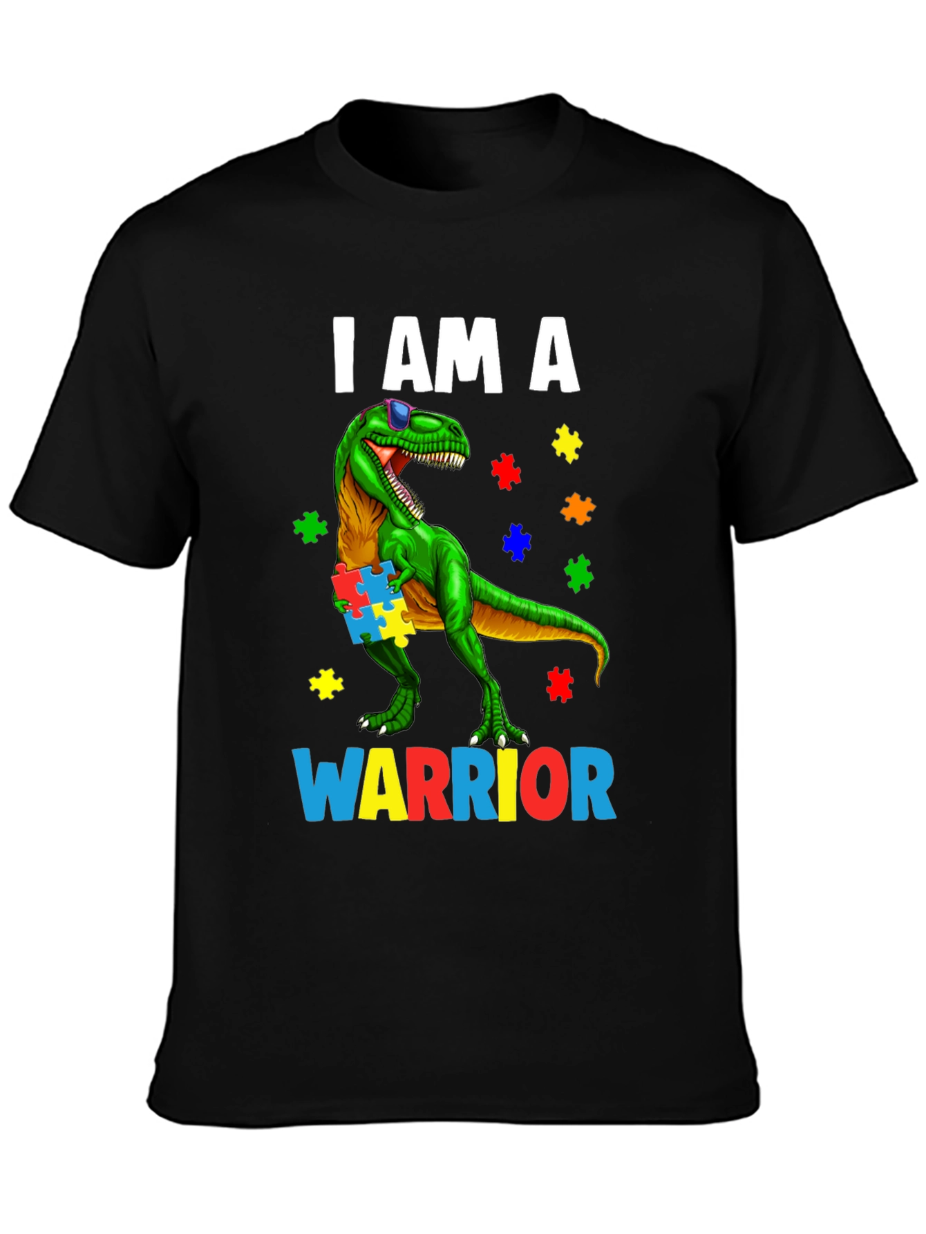 Autism Awareness Dinosaur Warrior T-Shirt