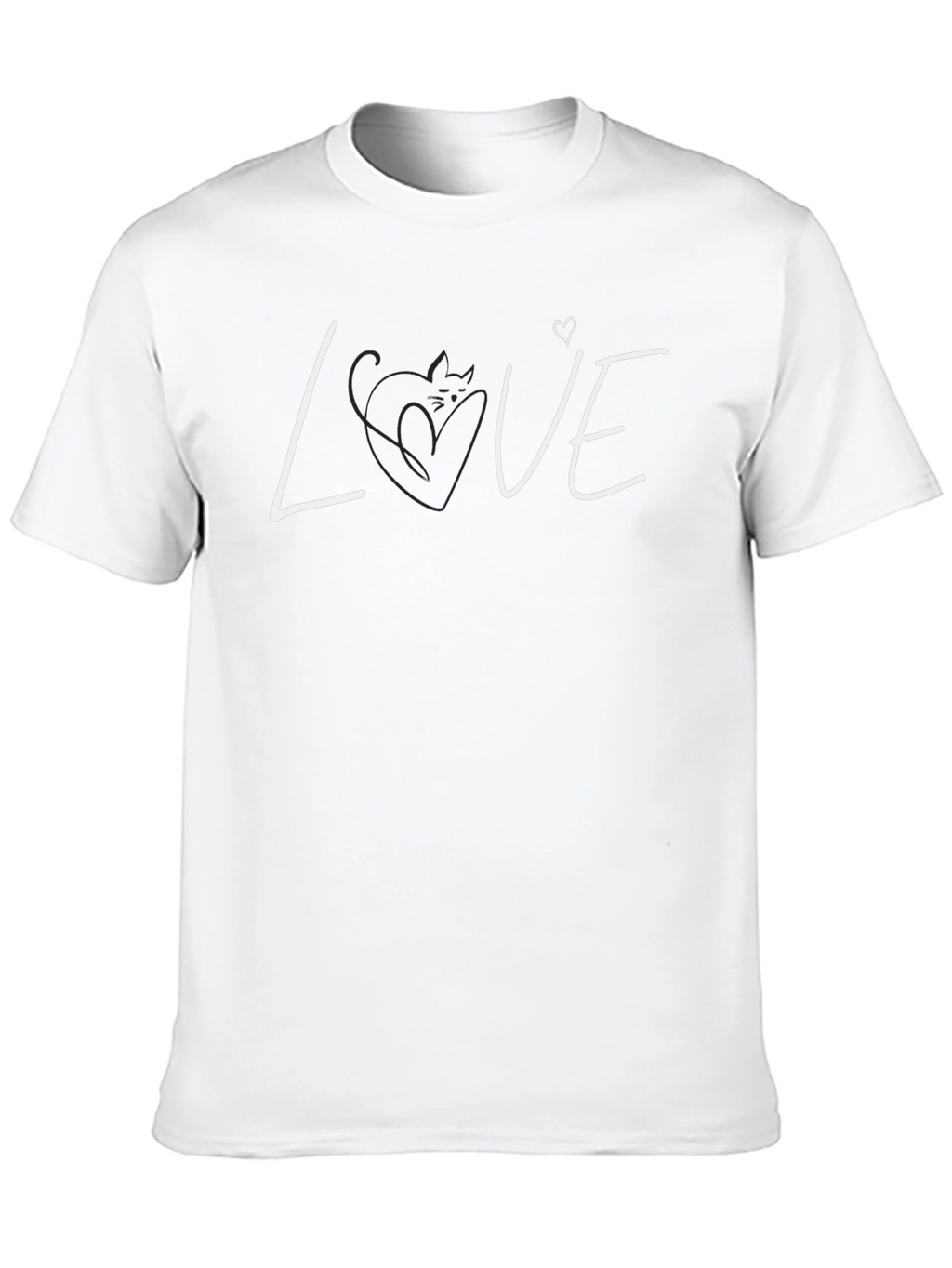Love Cats Graphic T-Shirt - Unisex Black Tee