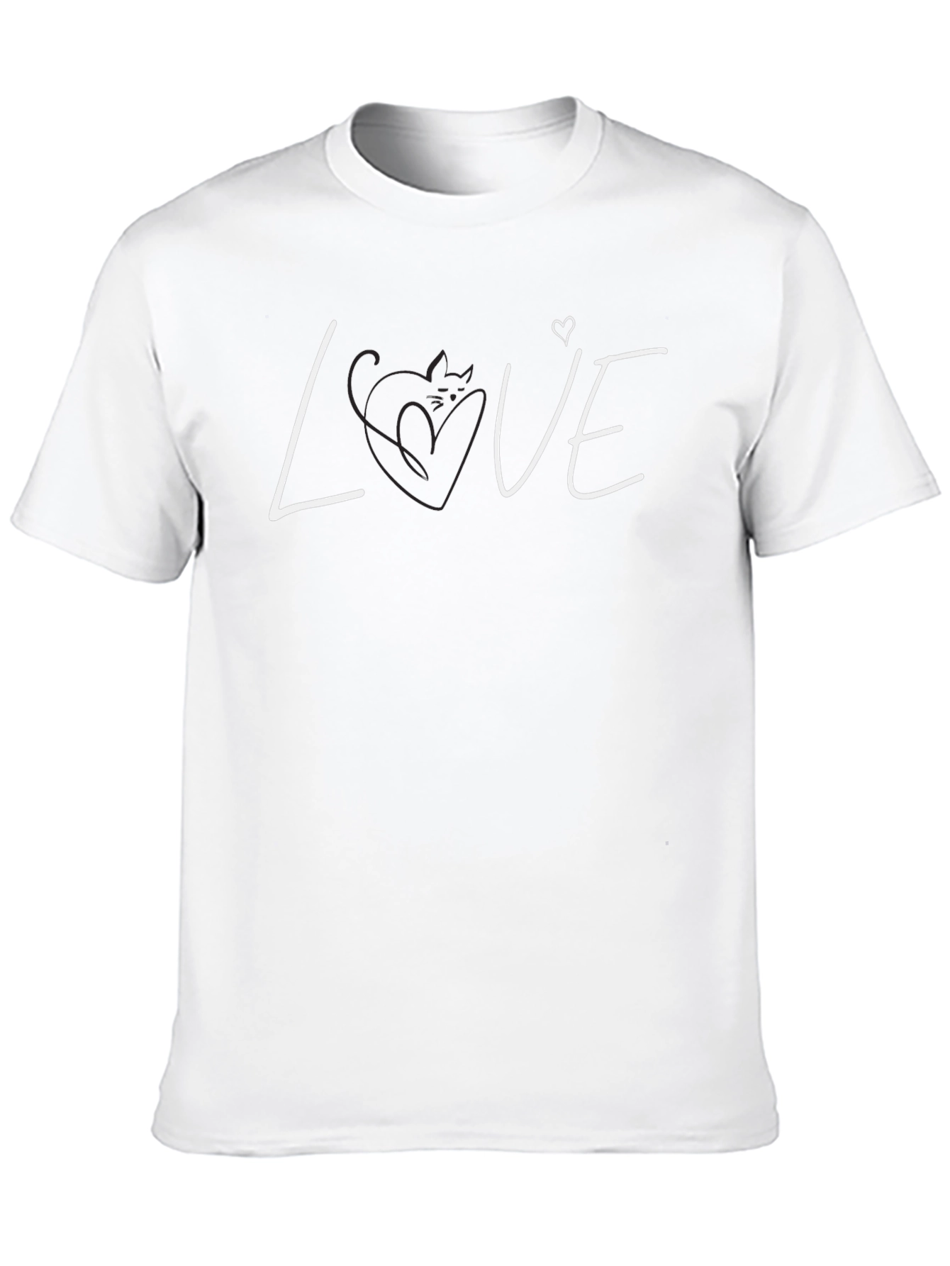 Love Cats Graphic T-Shirt - Unisex Black Tee