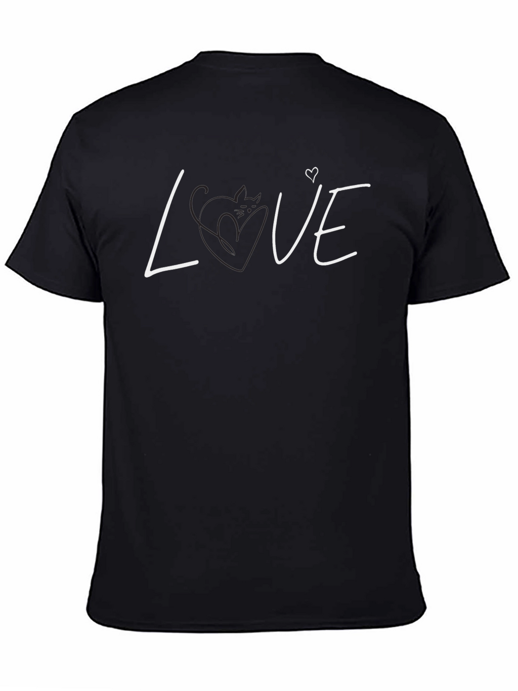 Love Cats Graphic T-Shirt - Unisex Black Tee