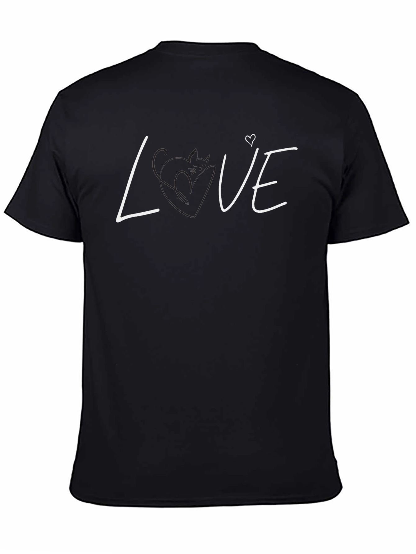Love Cats Graphic T-Shirt - Unisex Black Tee