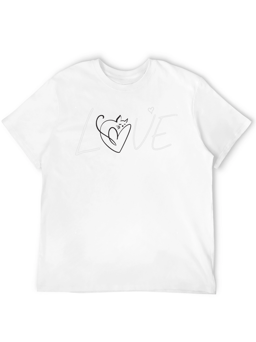 Love Cats Graphic T-Shirt - Unisex Black Tee
