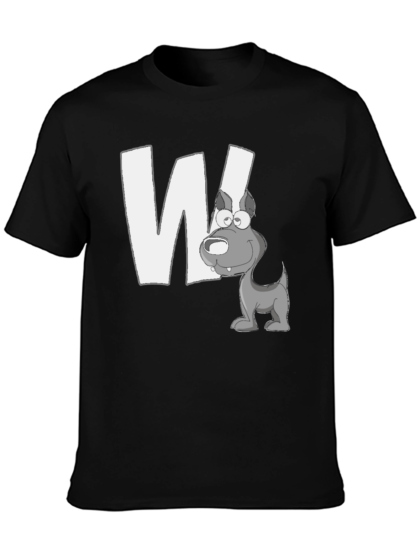 Letter W Dog Graphic T-Shirt