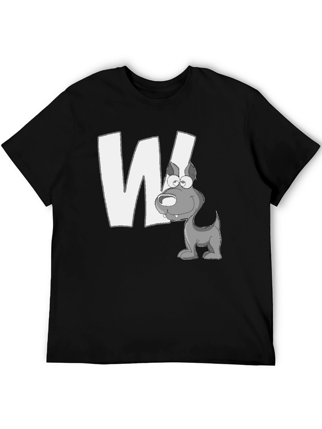 Letter W Dog Graphic T-Shirt