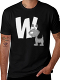 Letter W Dog Graphic T-Shirt