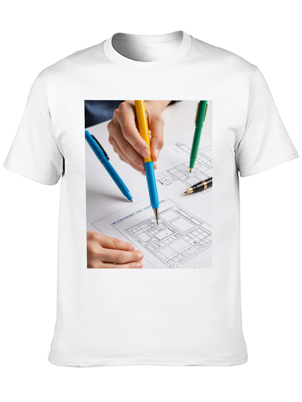 Architect Blueprint Graphic Tee - Designers Touch