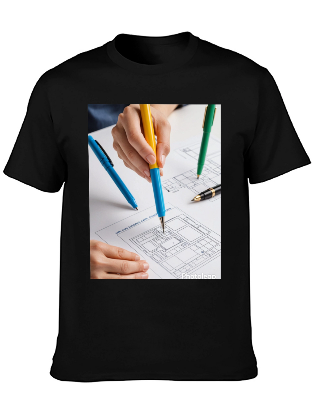 Architect Blueprint Graphic Tee - Designers Touch