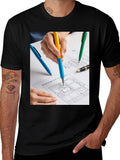 Architect Blueprint Graphic Tee - Designers Touch