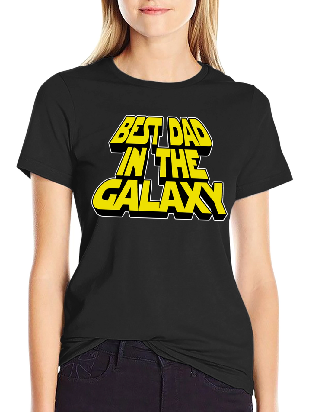 Best Dad in the Galaxy Black T-Shirt