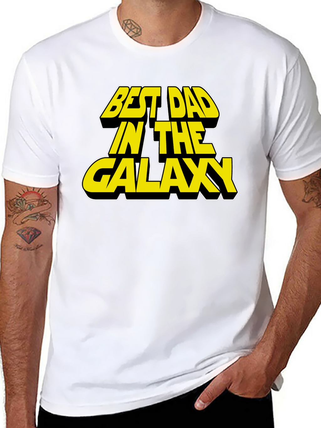 Best Dad in the Galaxy Black T-Shirt