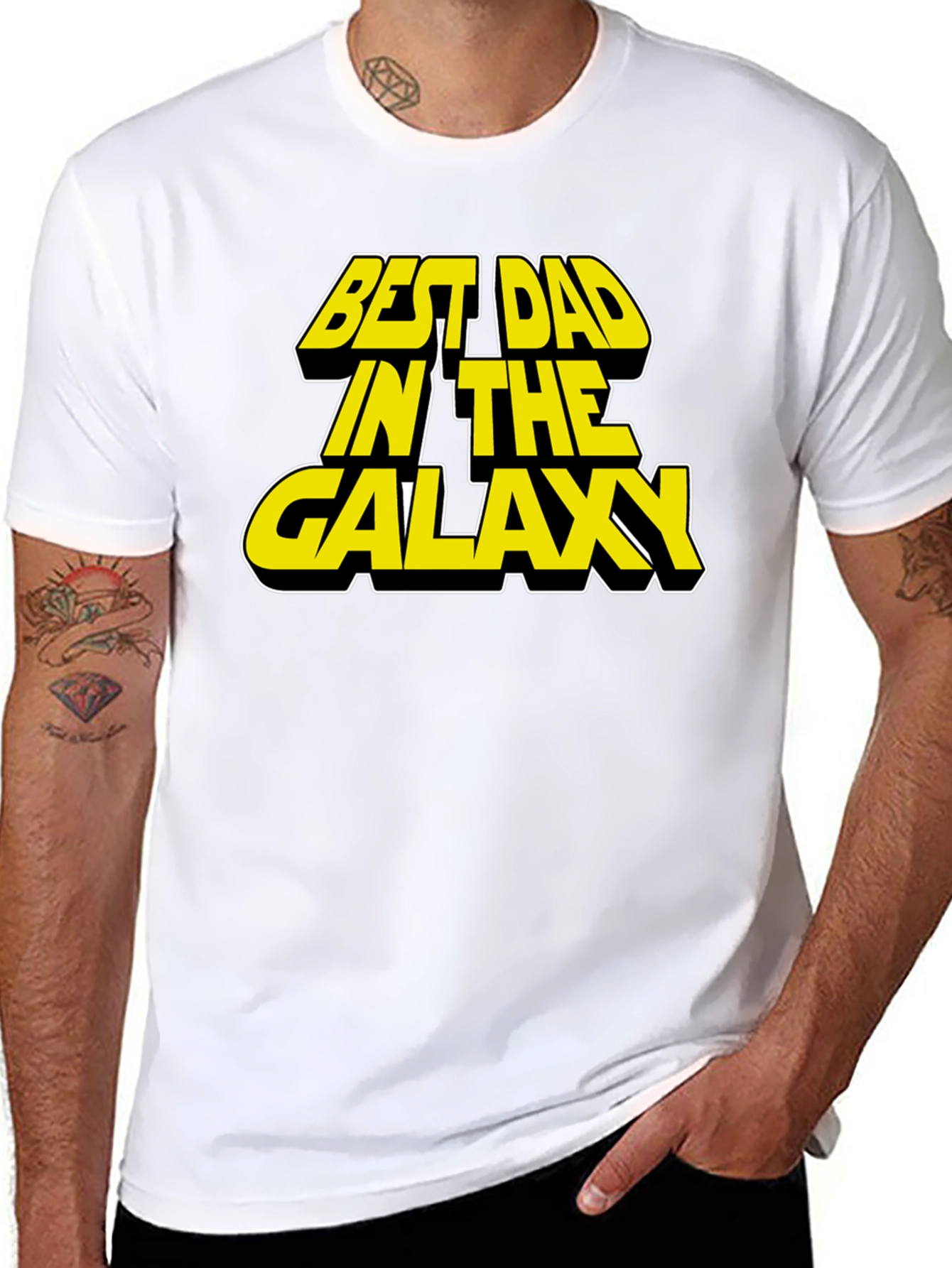 Best Dad in the Galaxy Black T-Shirt