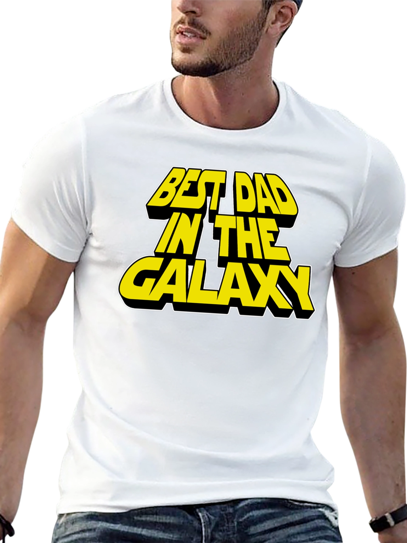Best Dad in the Galaxy Black T-Shirt