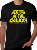 Best Dad in the Galaxy Black T-Shirt