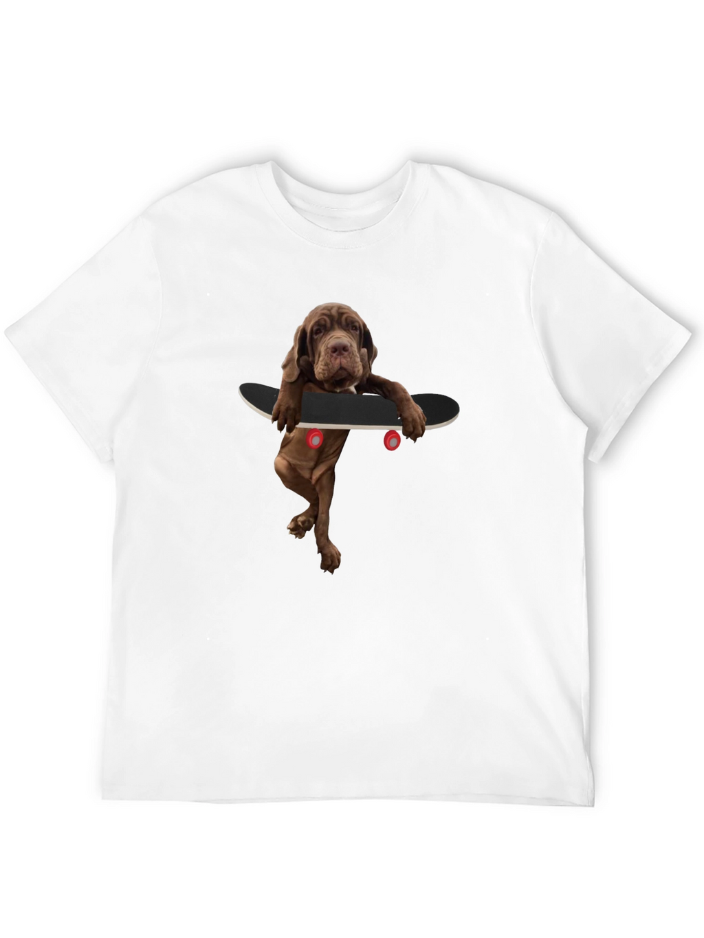 Dog on Skateboard Graphic Tee - Unique Style