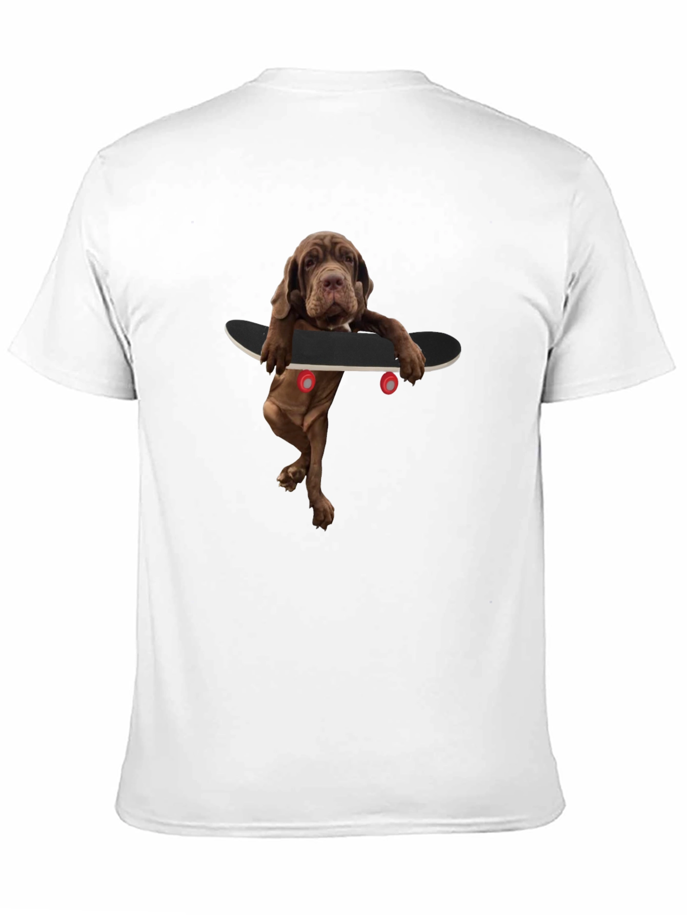 Dog on Skateboard Graphic Tee - Unique Style