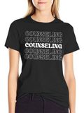 Counseling Graphic Tee - Black Cotton T-Shirt