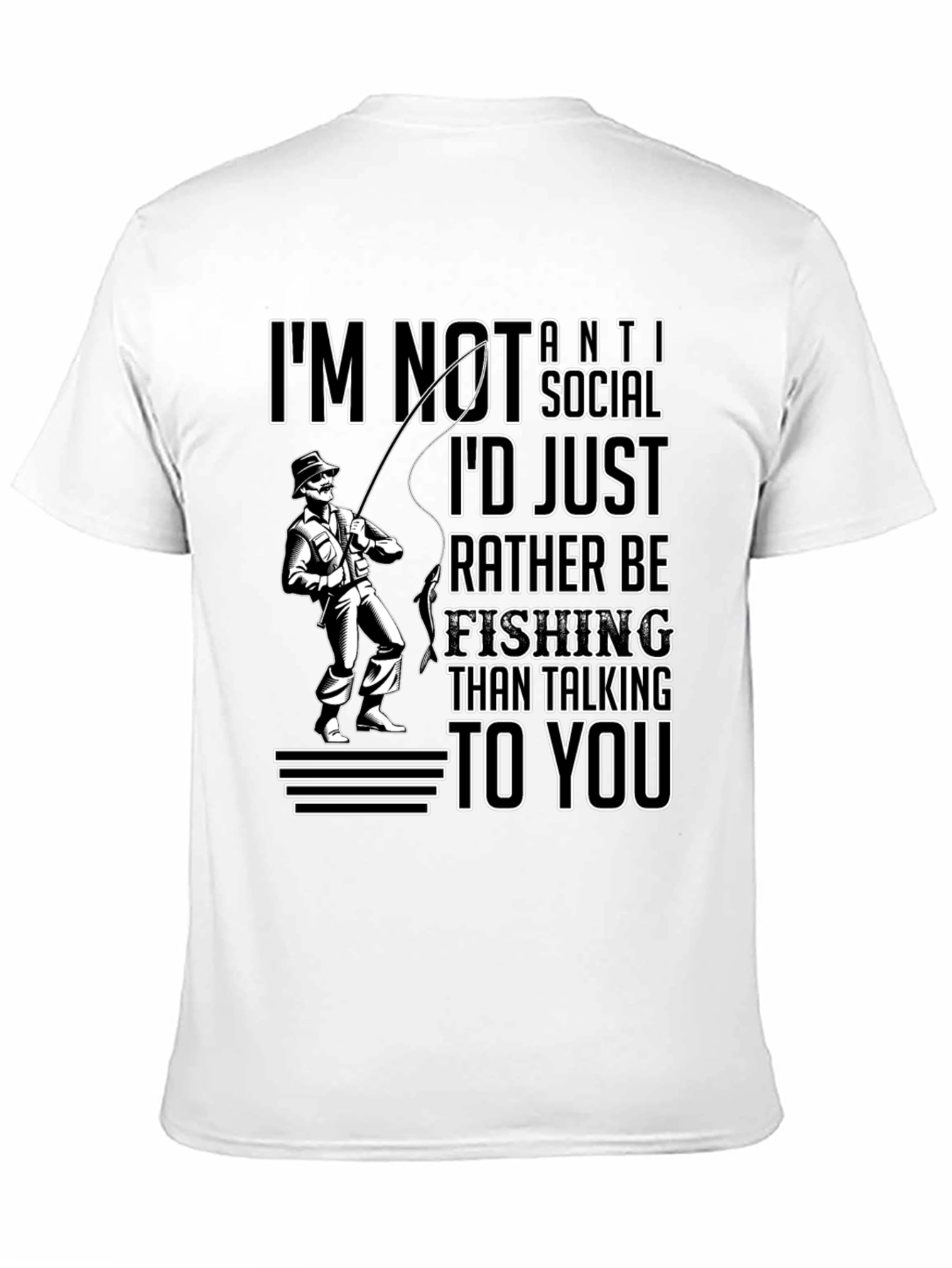 Funny Fishing T-Shirt - Id Rather Be Fishing