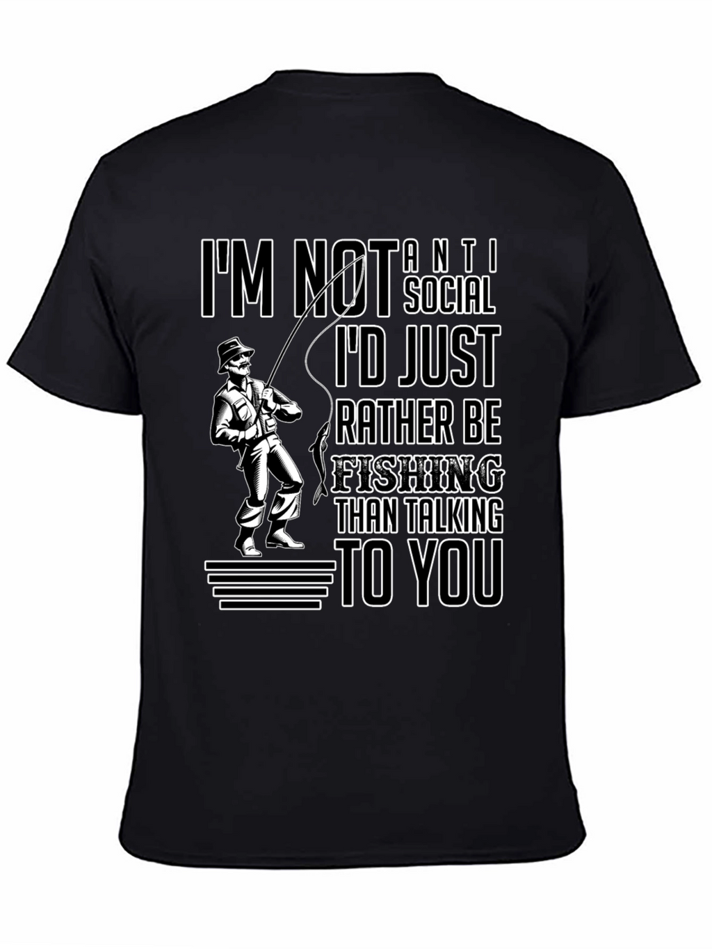 Funny Fishing T-Shirt - Id Rather Be Fishing