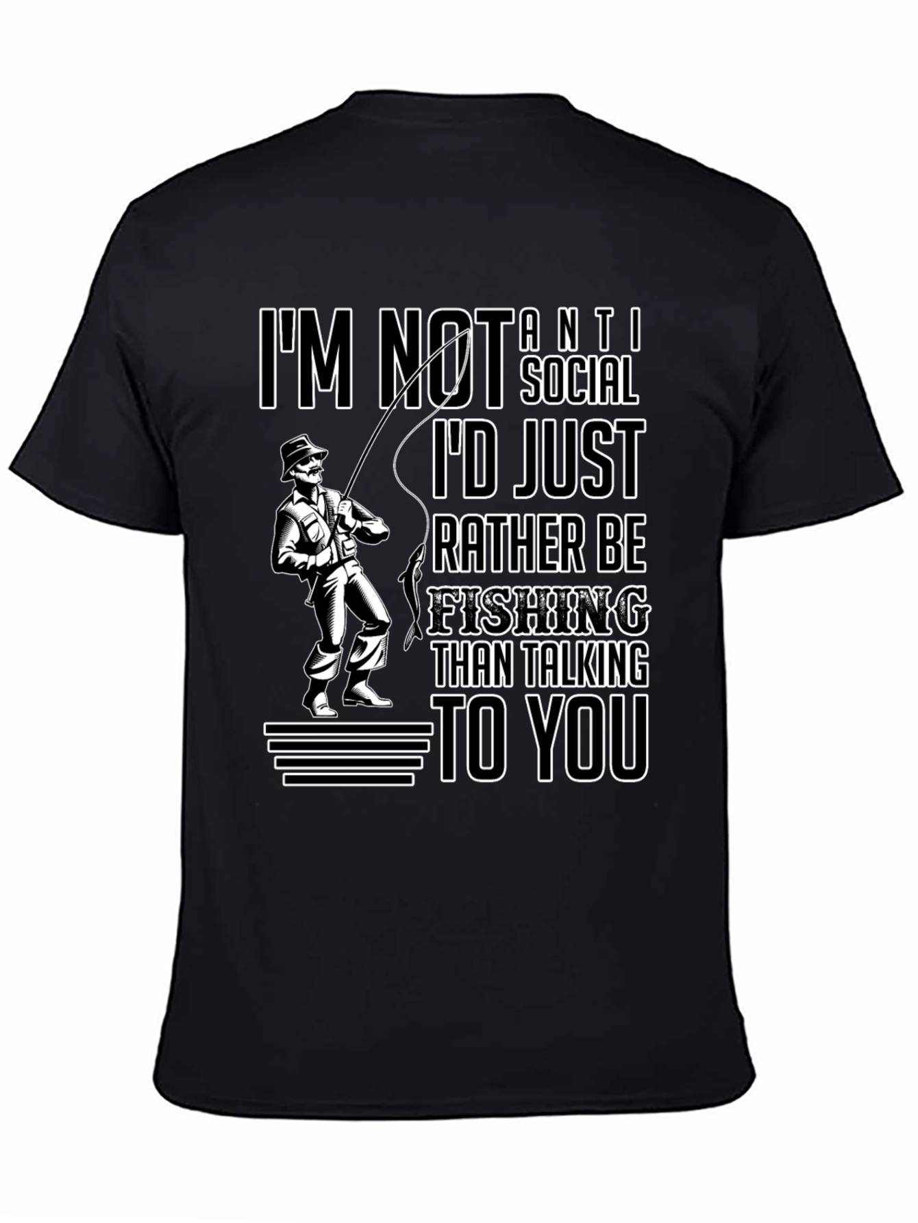 Funny Fishing T-Shirt - Id Rather Be Fishing