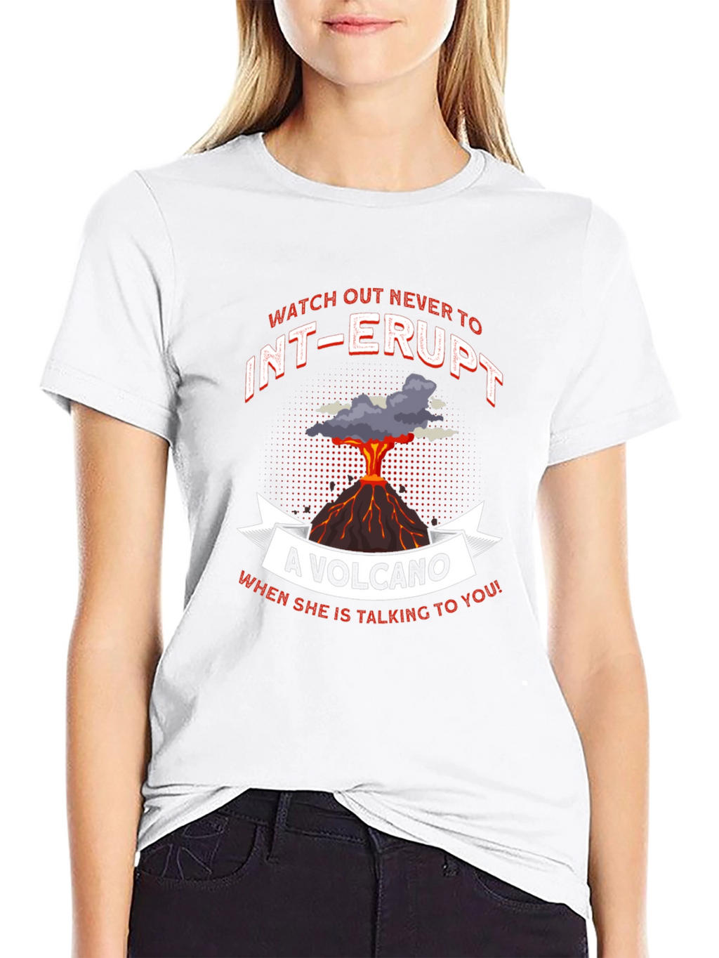 Volcano T-Shirt: Never Interrupt Graphic Tee