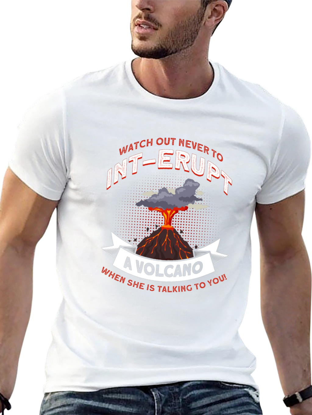 Volcano T-Shirt: Never Interrupt Graphic Tee