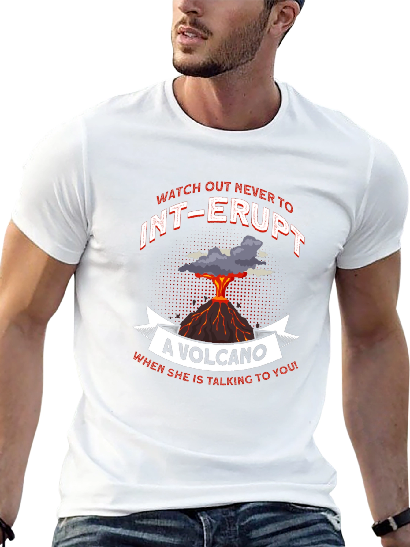 Volcano T-Shirt: Never Interrupt Graphic Tee