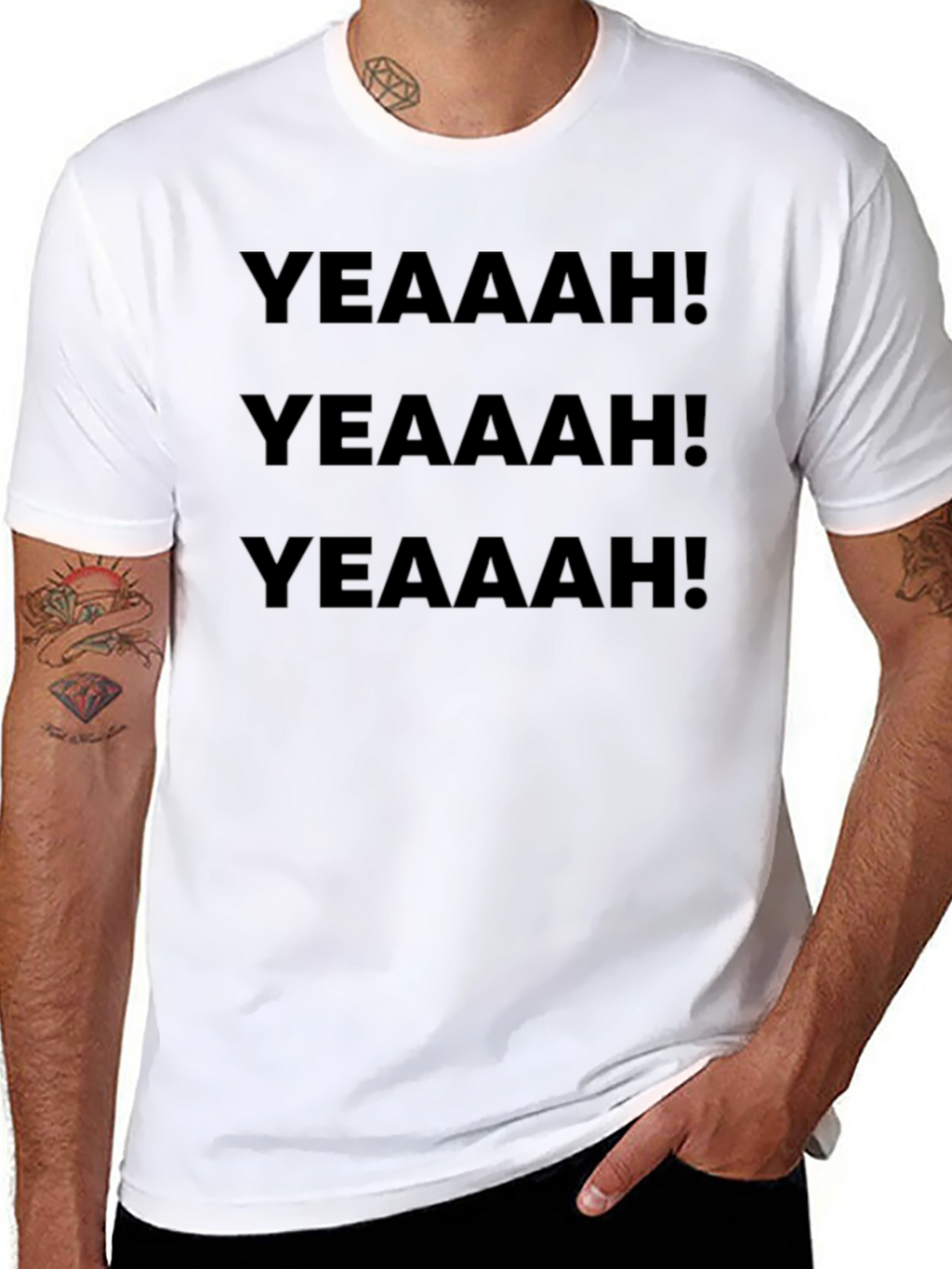 YEAAAH! Graphic Print Black T-Shirt