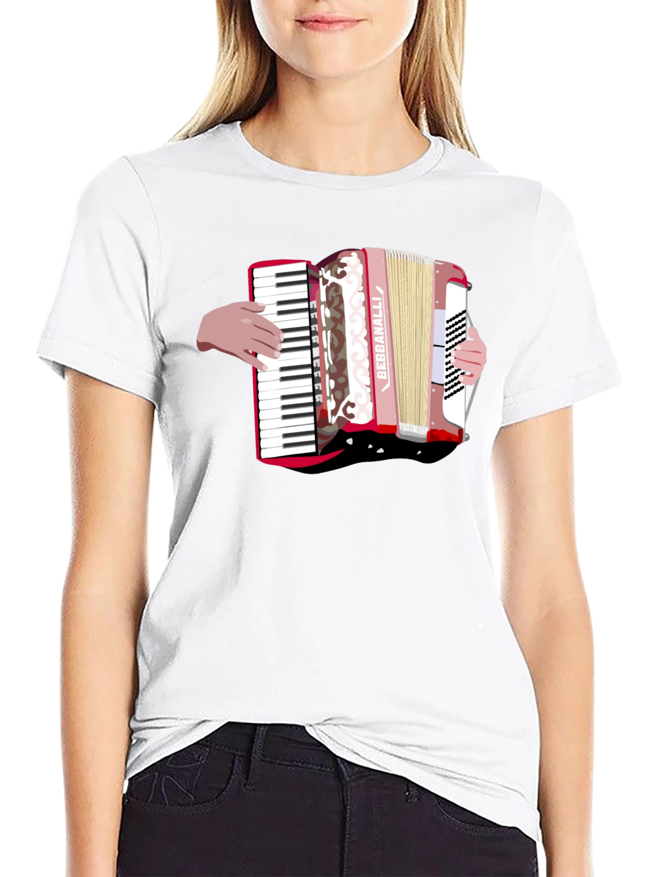 Accordion Graphic Black T-Shirt