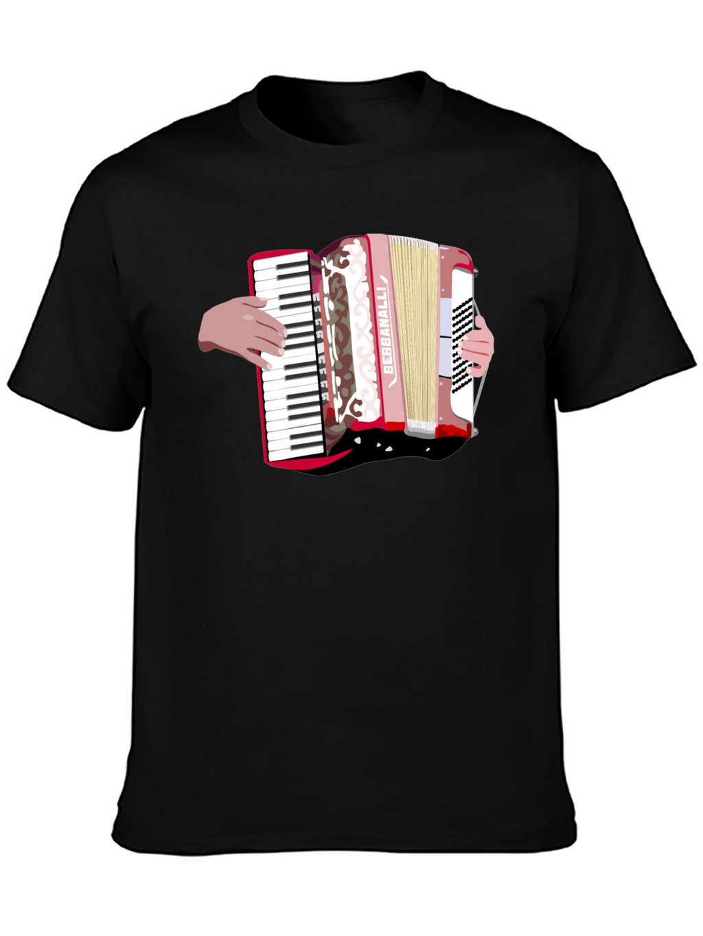 Accordion Graphic Black T-Shirt