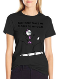 Motivational Fitness Stick Figure Graphic T-Shirt