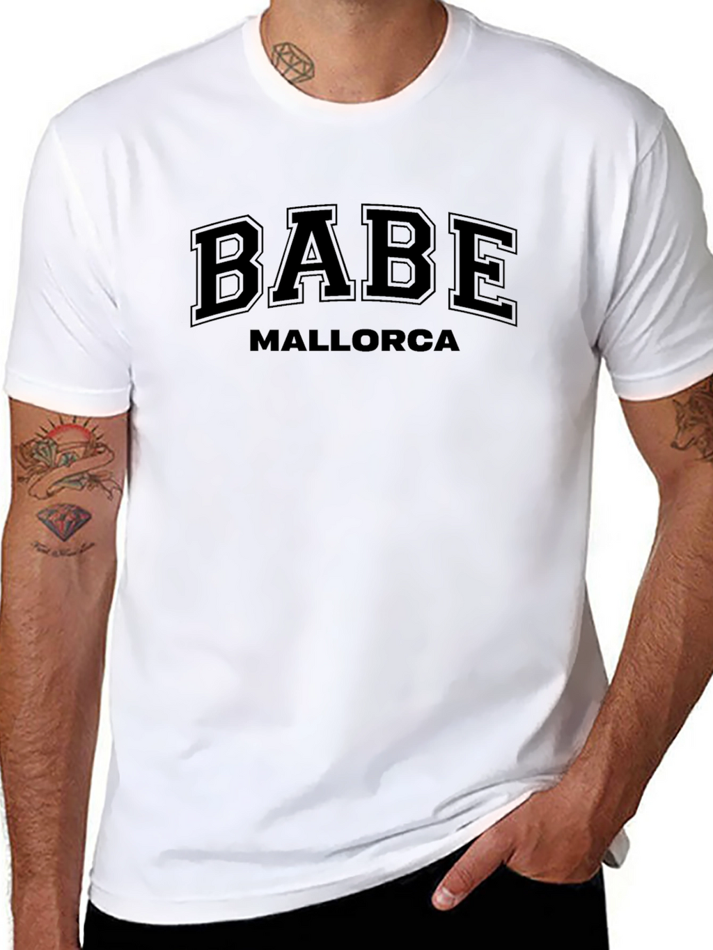 BABE Mallorca Black Graphic T-Shirt