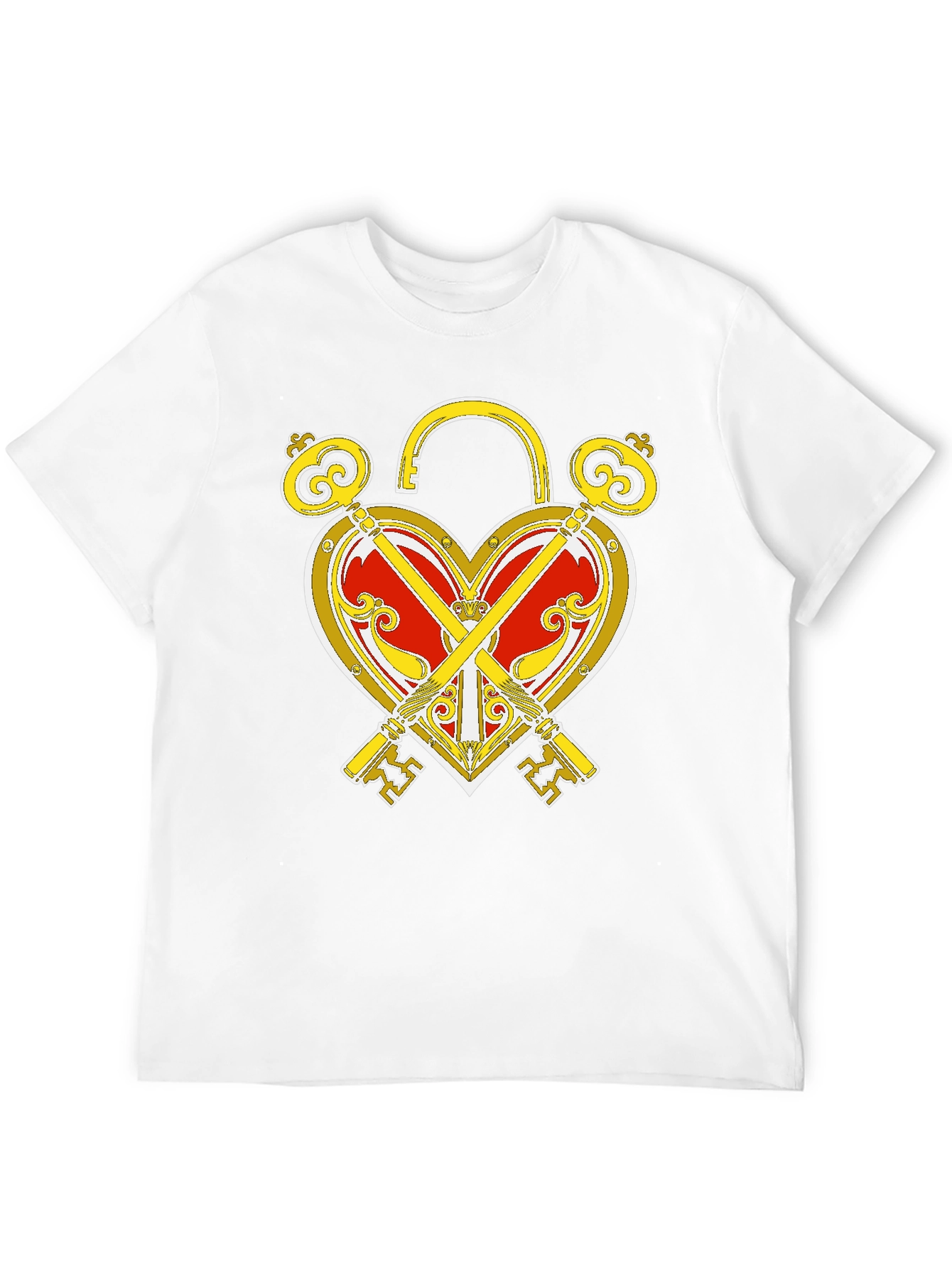Heart Lock and Keys Graphic T-Shirt