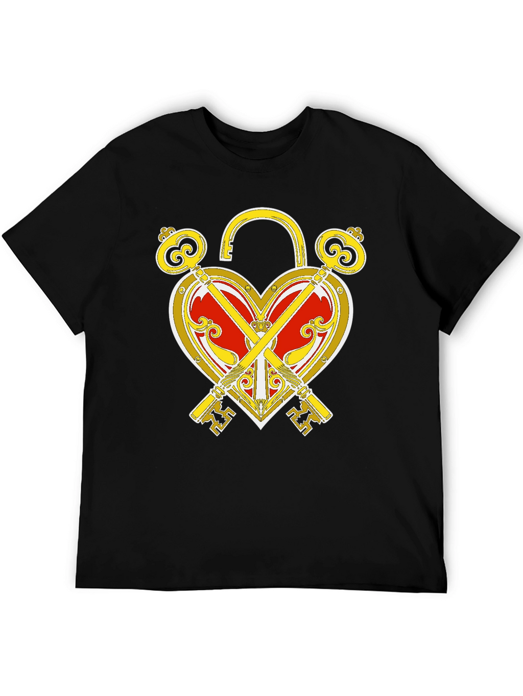 Heart Lock and Keys Graphic T-Shirt