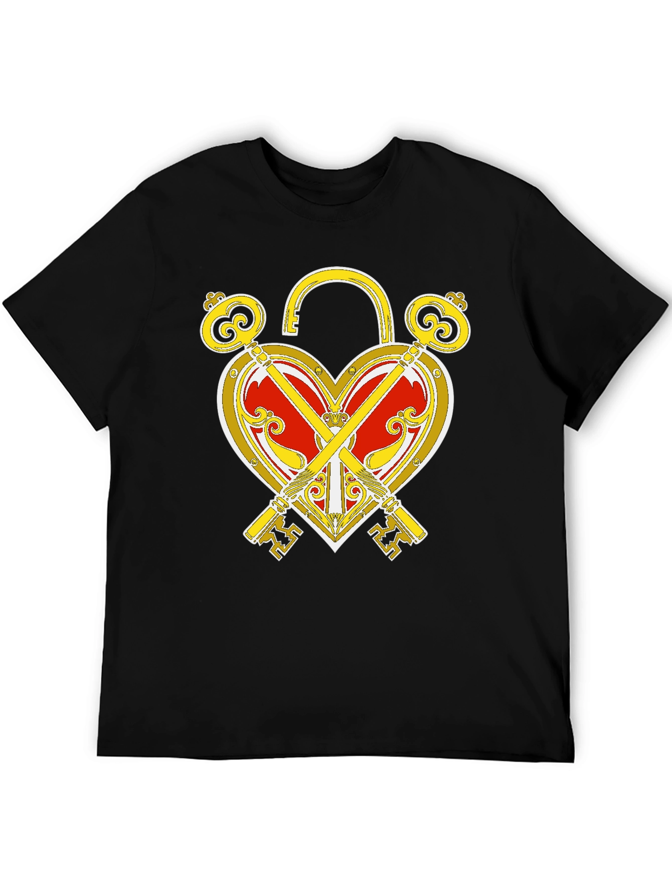 Heart Lock and Keys Graphic T-Shirt