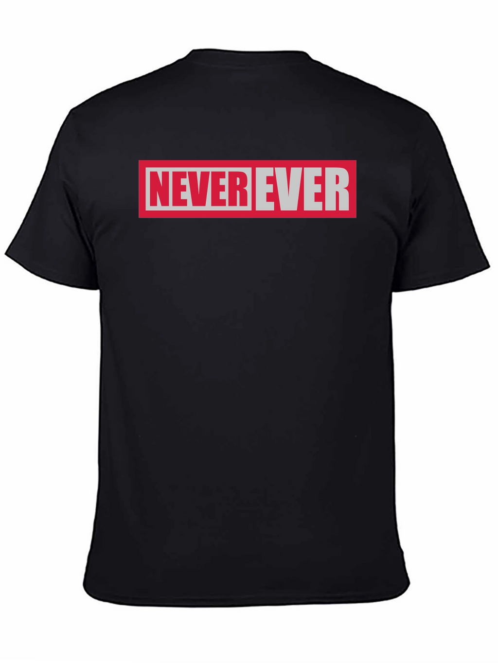 Never Ever Graphic Tee - Black Cotton T-Shirt