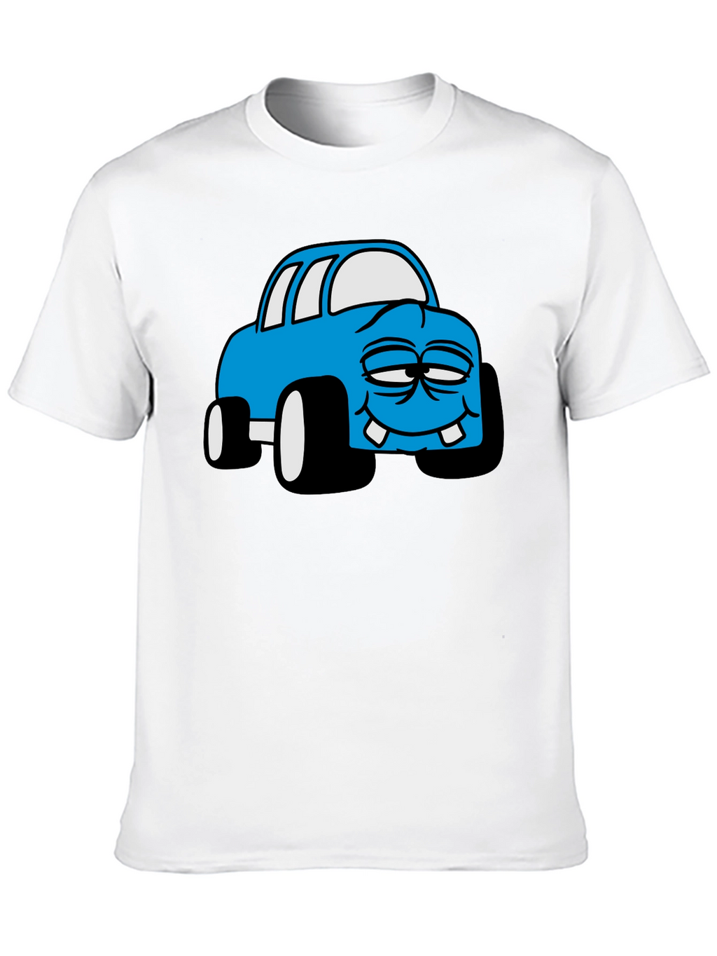 Cartoon Monster Car Graphic Black T-Shirt