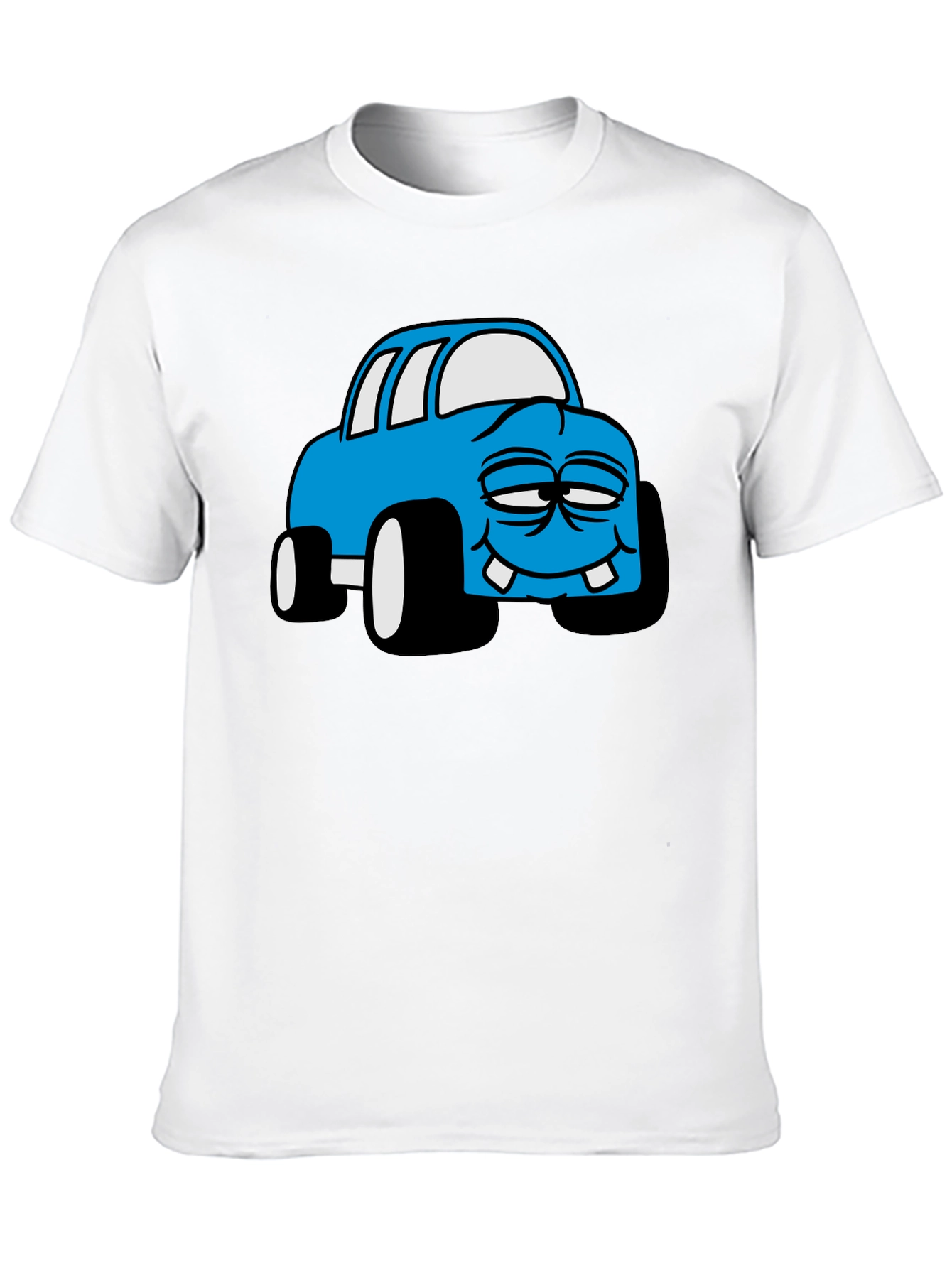Cartoon Monster Car Graphic Black T-Shirt