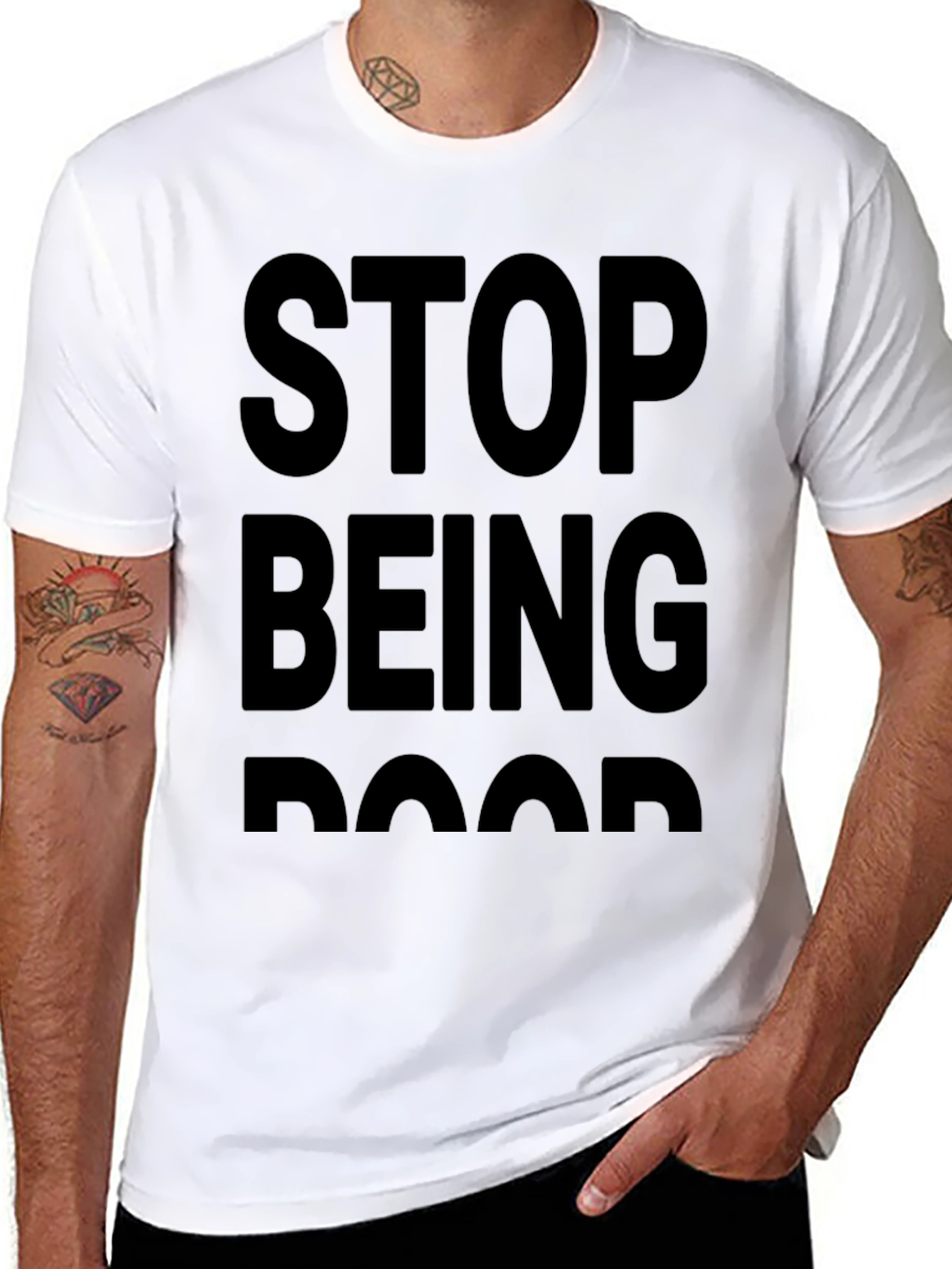 Mens Stop Being Poor Graphic Tee