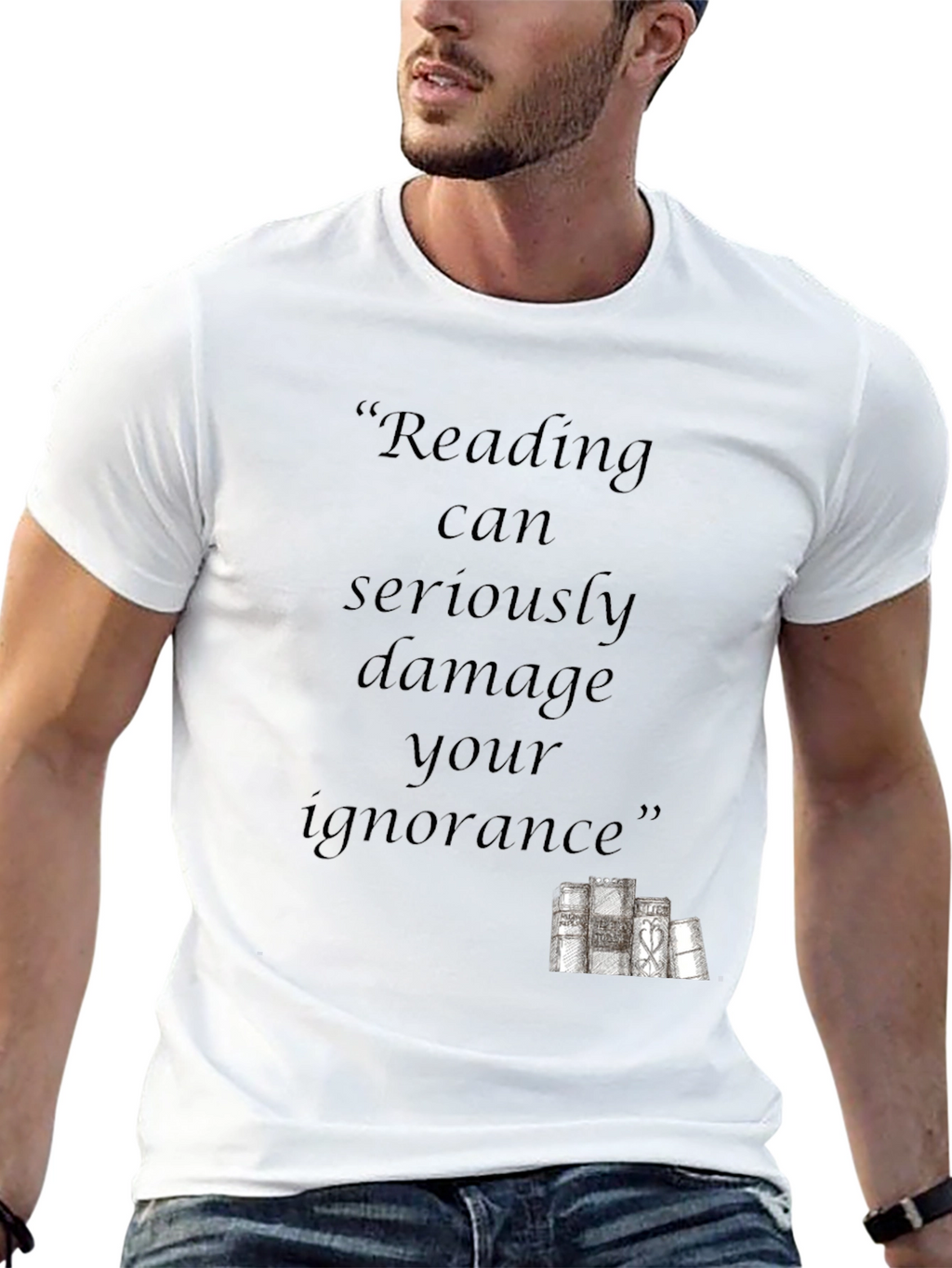 Reading Can Damage Your Ignorance Black T-Shirt