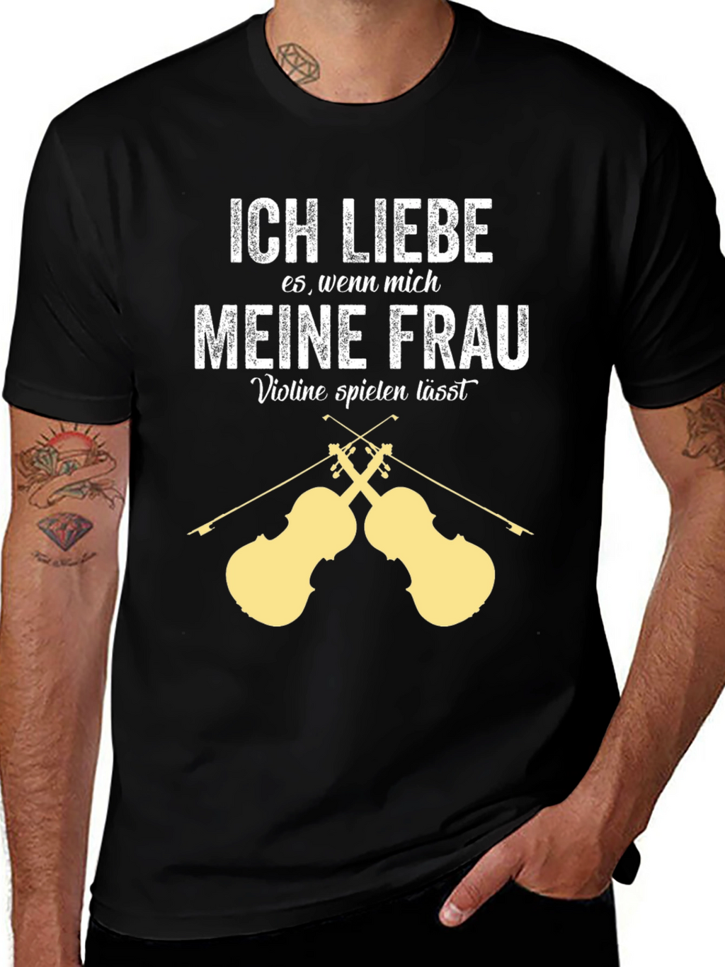 Ich Liebe Meine Frau Violin T-Shirt - Musician Gift