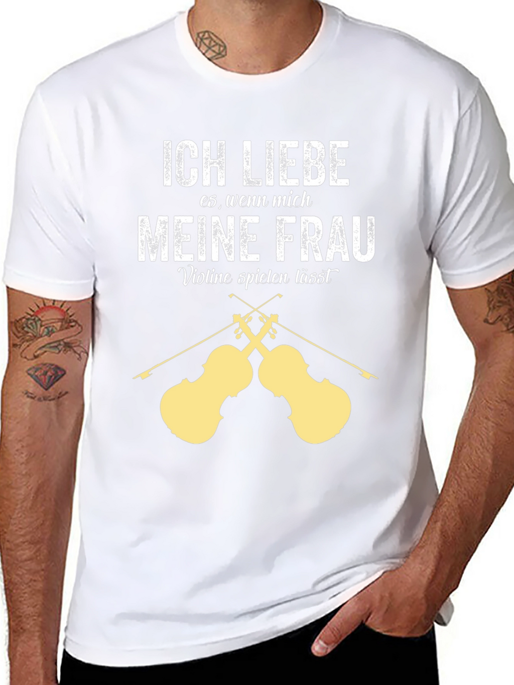 Ich Liebe Meine Frau Violin T-Shirt - Musician Gift