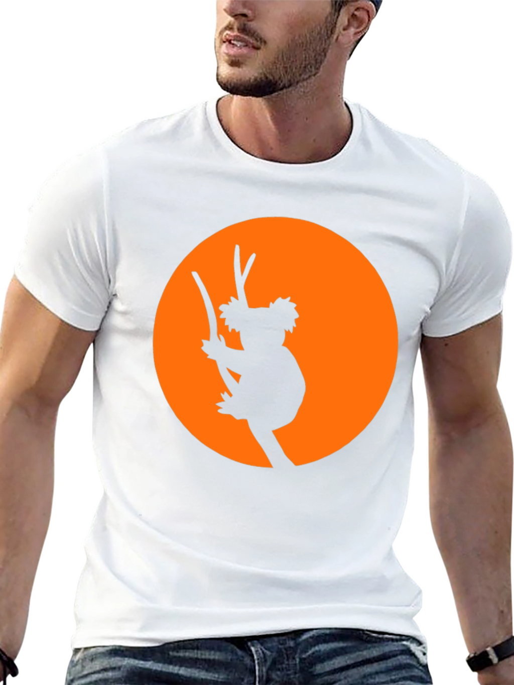 Koala Silhouette Graphic Tee - Black T-Shirt