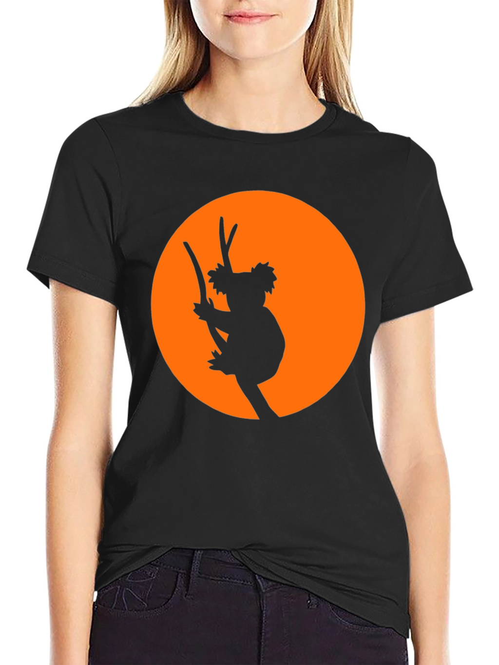 Koala Silhouette Graphic Tee - Black T-Shirt
