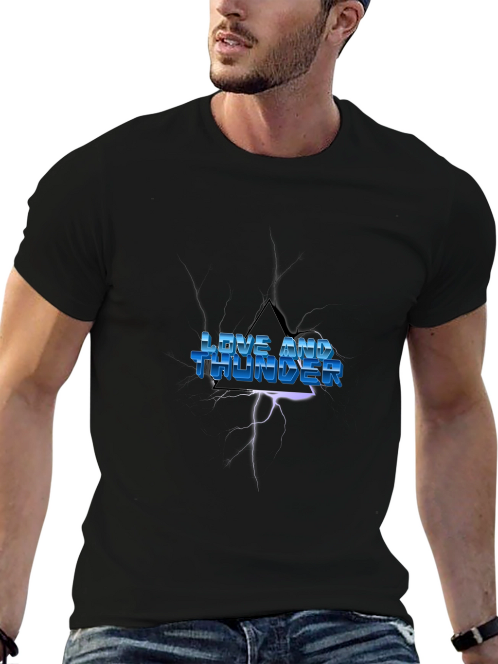 Love and Thunder Black Graphic Tee