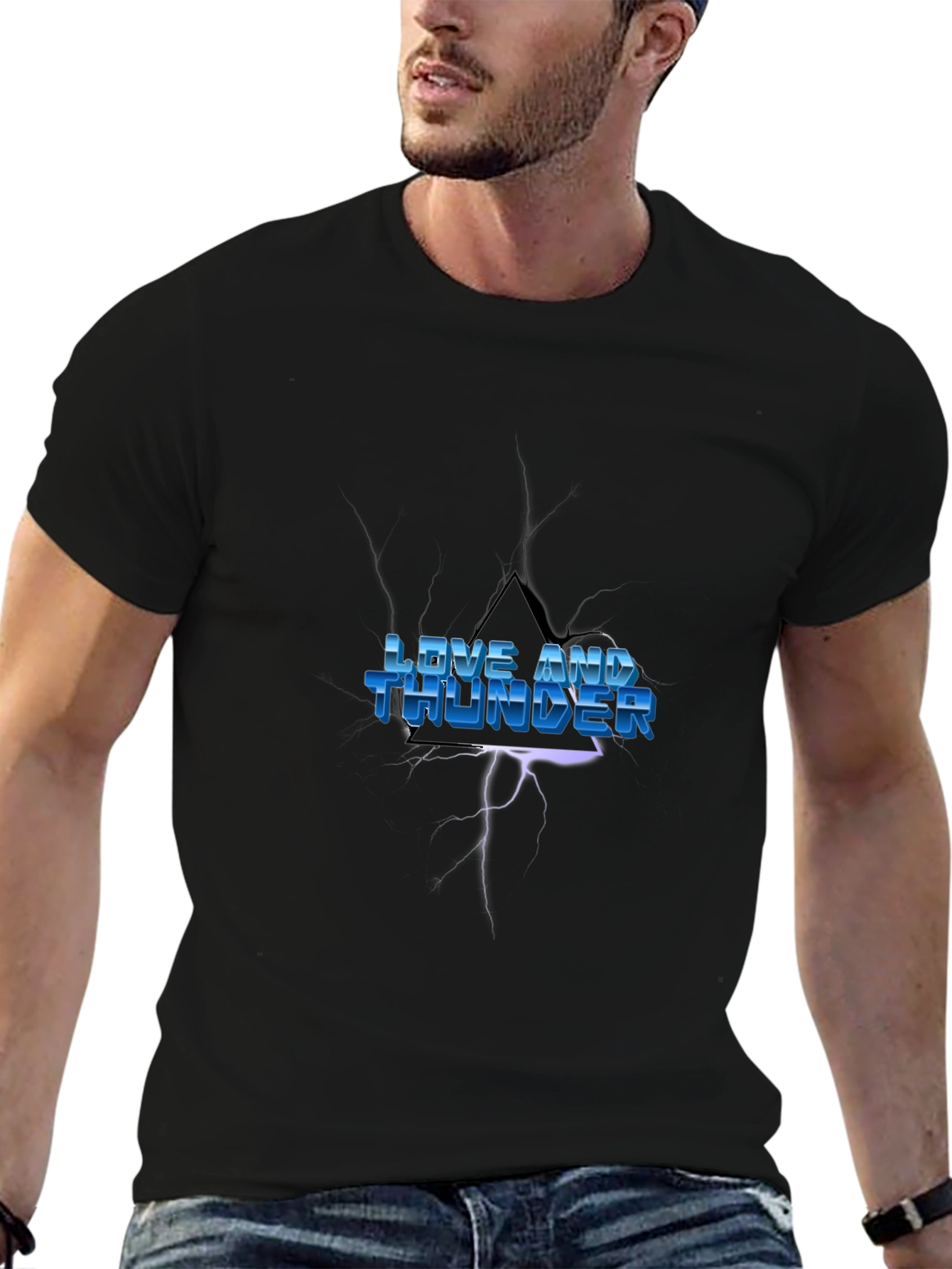 Love and Thunder Black Graphic Tee