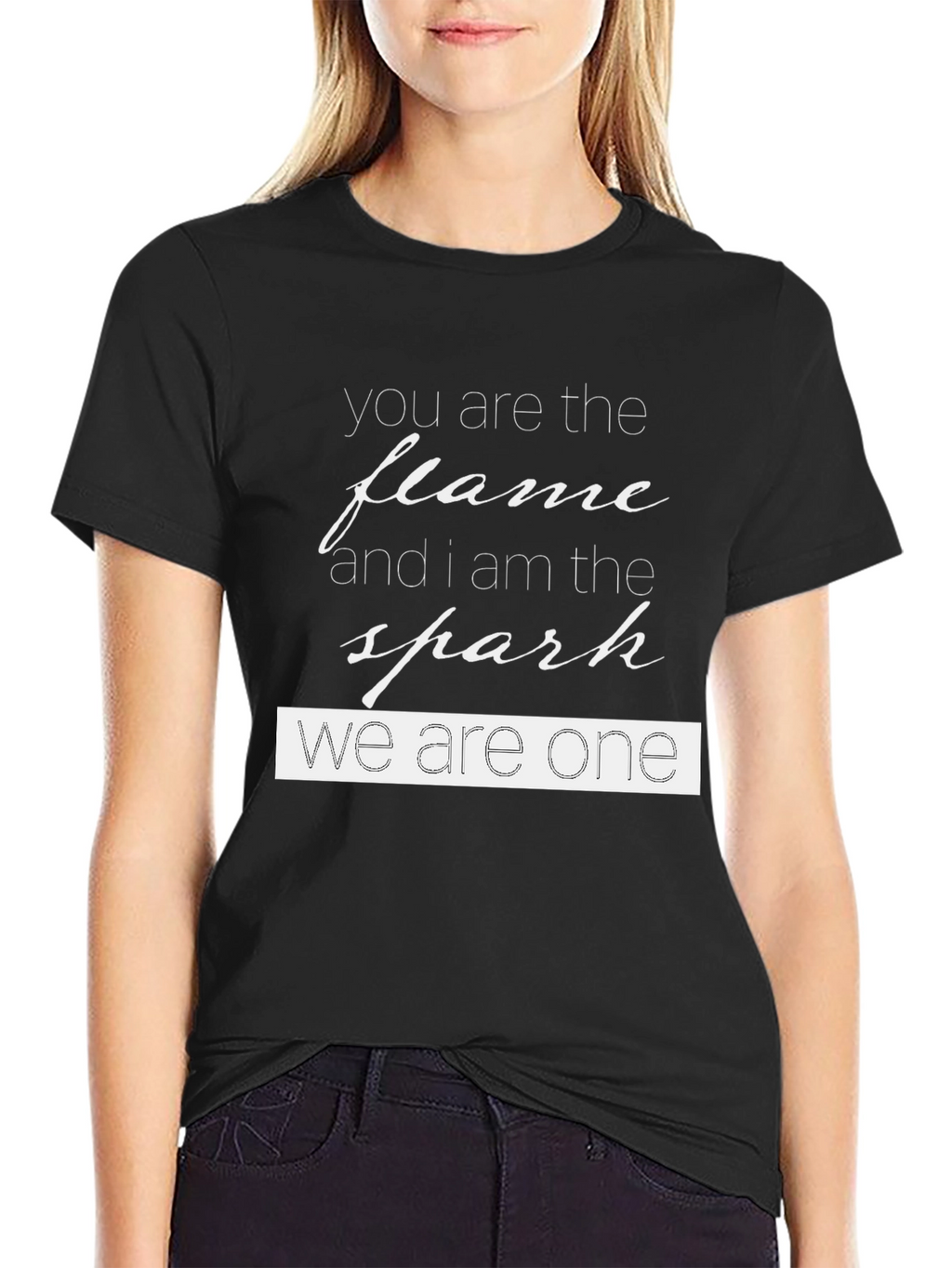 Flame & Spark Graphic Tee - Black