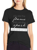 Flame & Spark Graphic Tee - Black