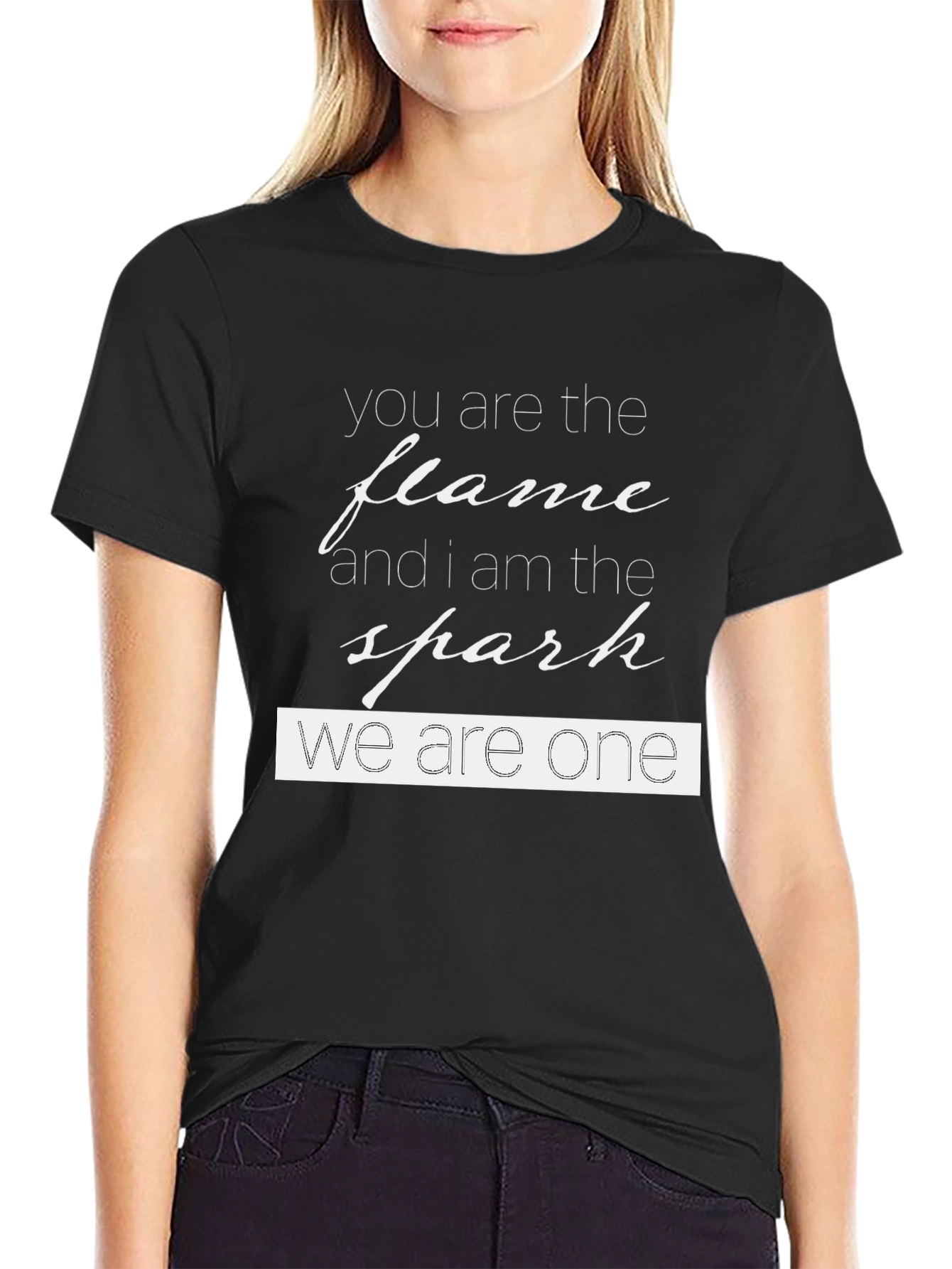 Flame & Spark Graphic Tee - Black