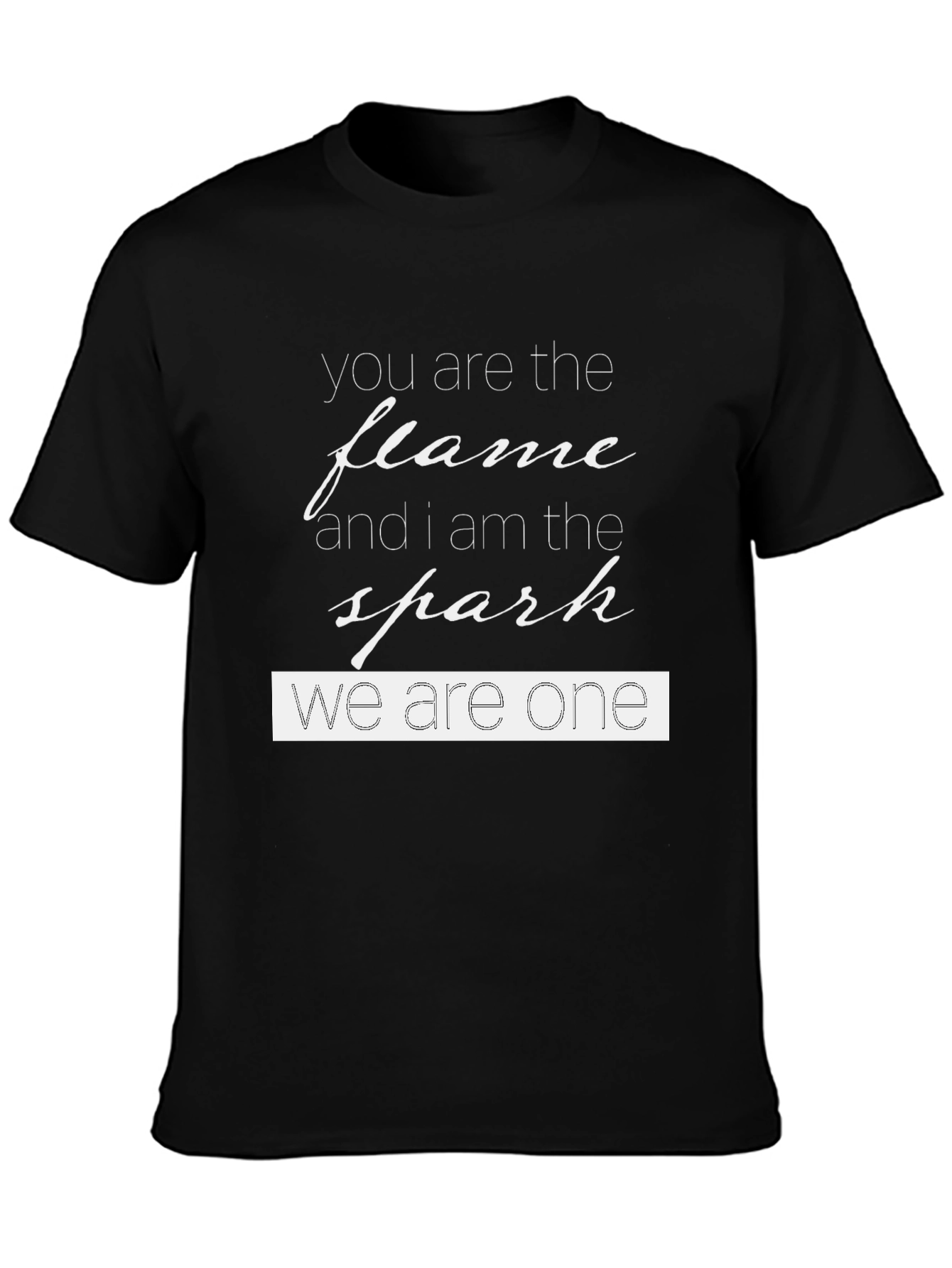 Flame & Spark Graphic Tee - Black