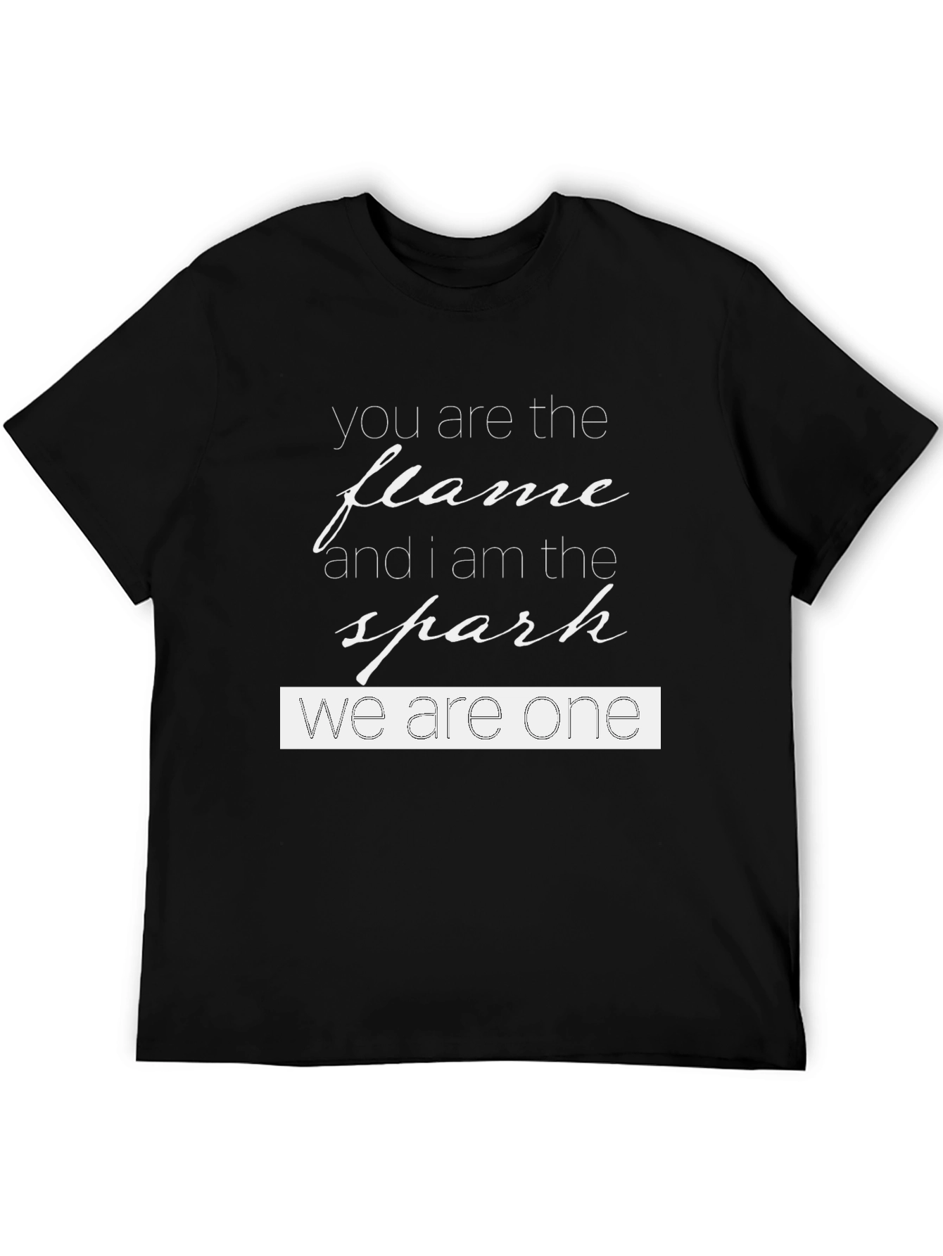 Flame & Spark Graphic Tee - Black